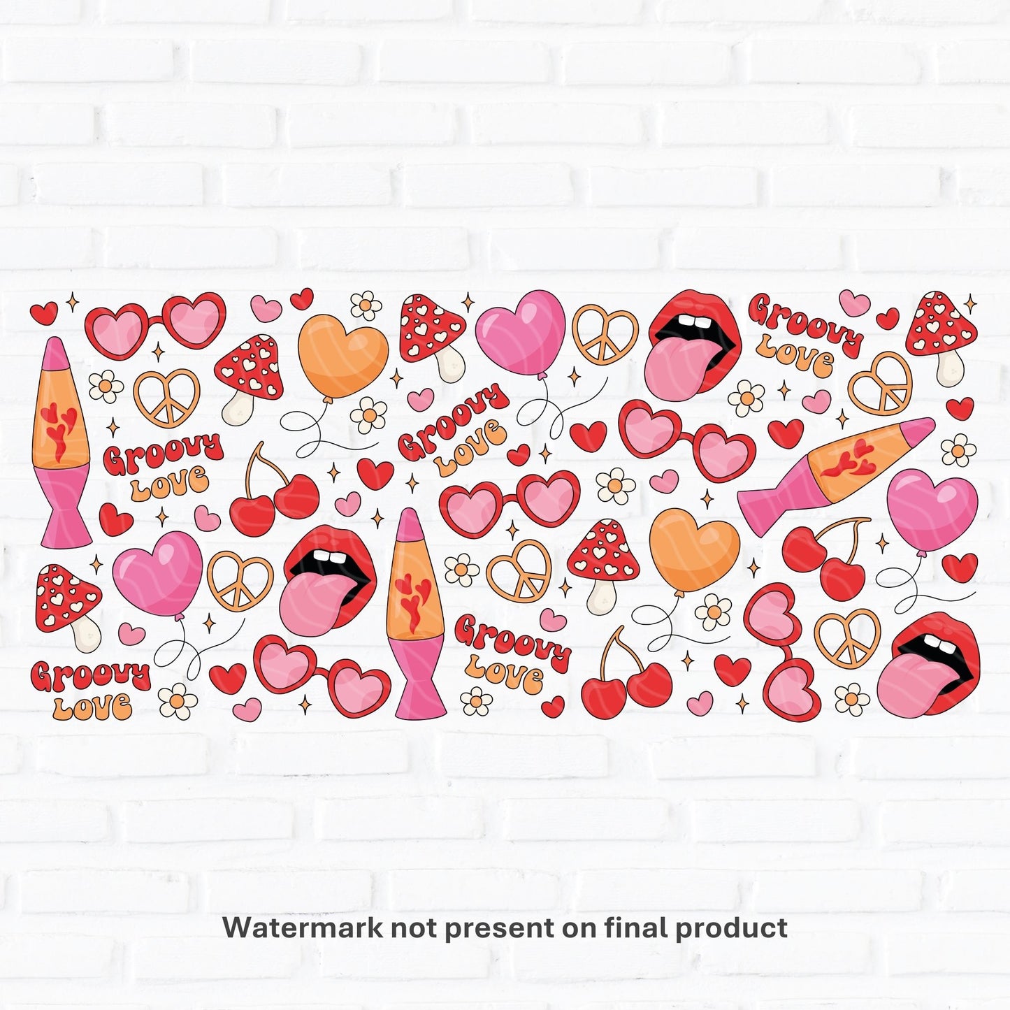 Groovy Love | UV DTF Wrap