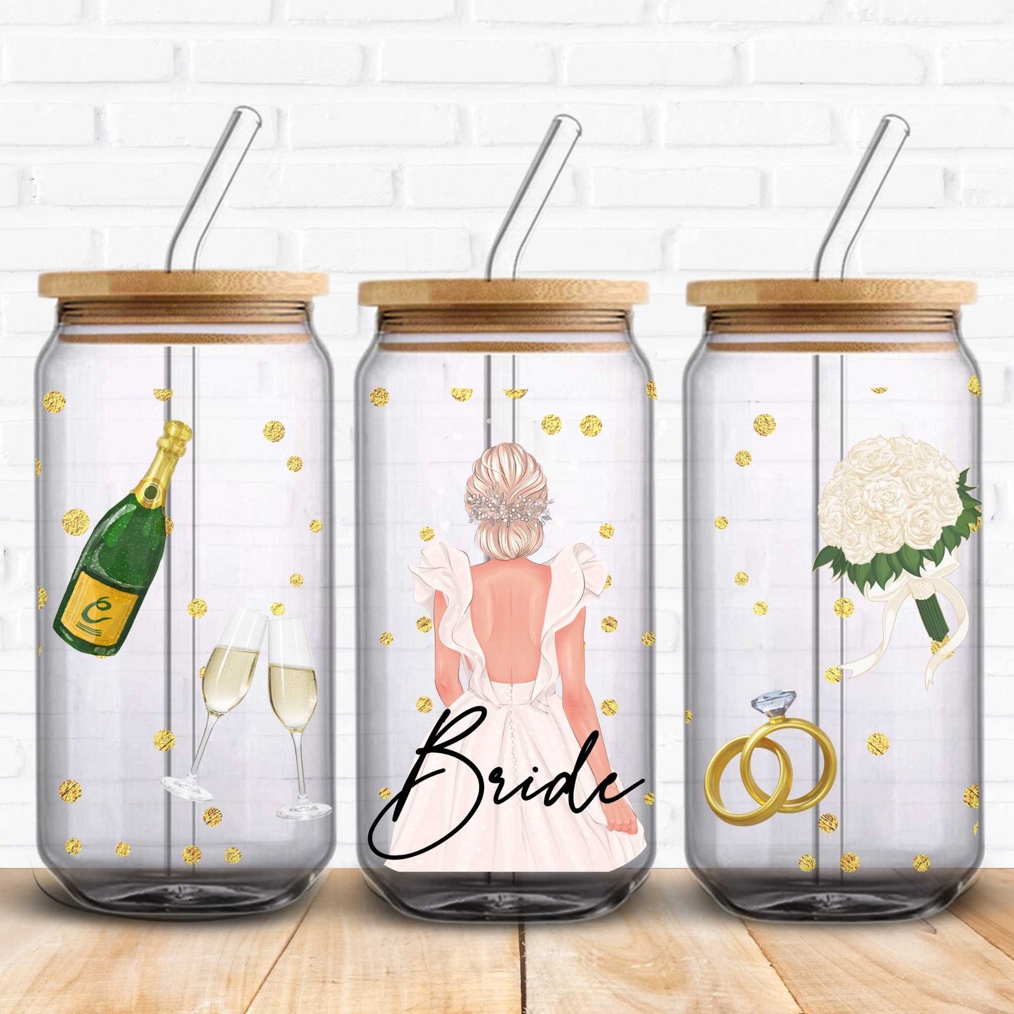 Bride With Buns - 5 Options | UV DTF Wrap