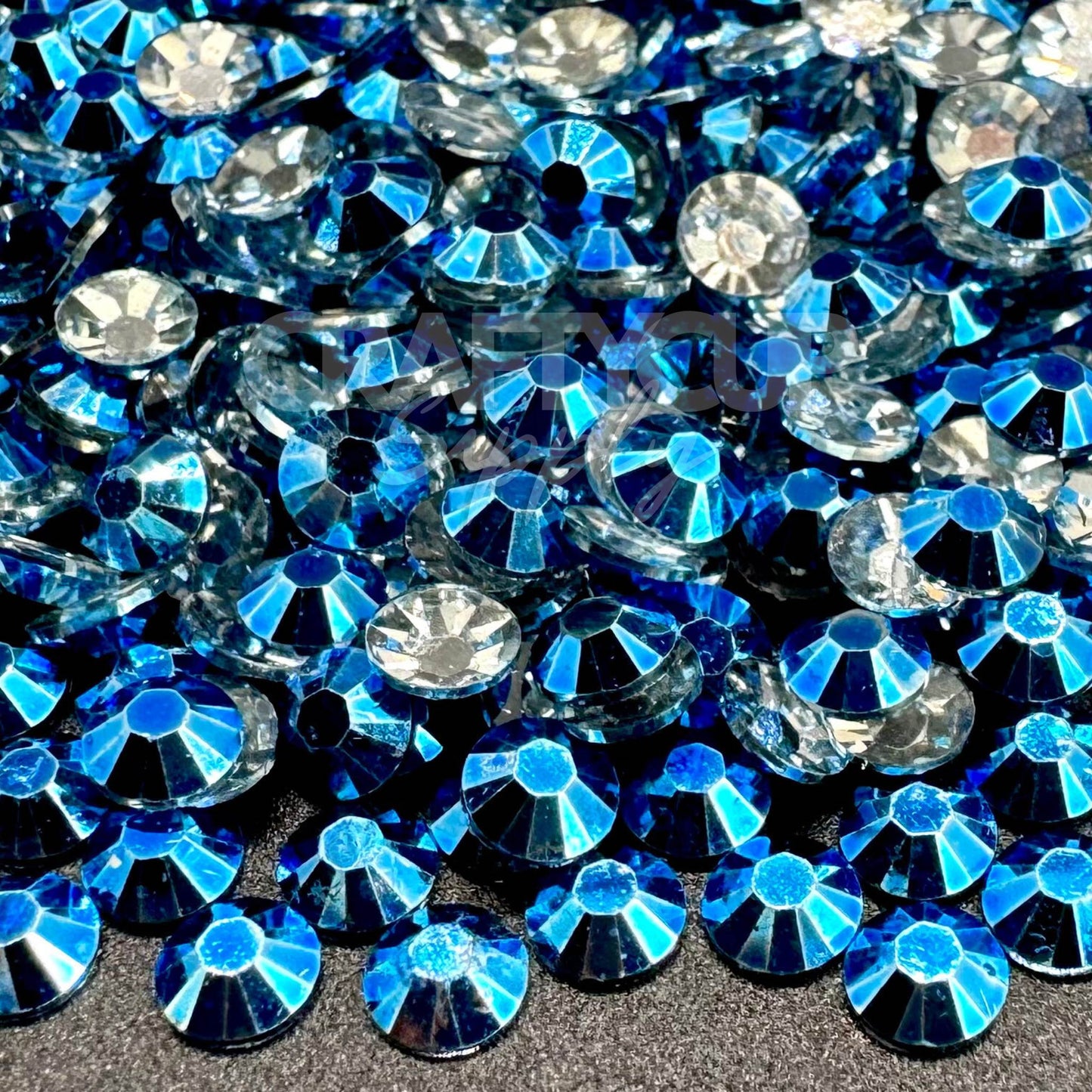 blue flatback rhinestones