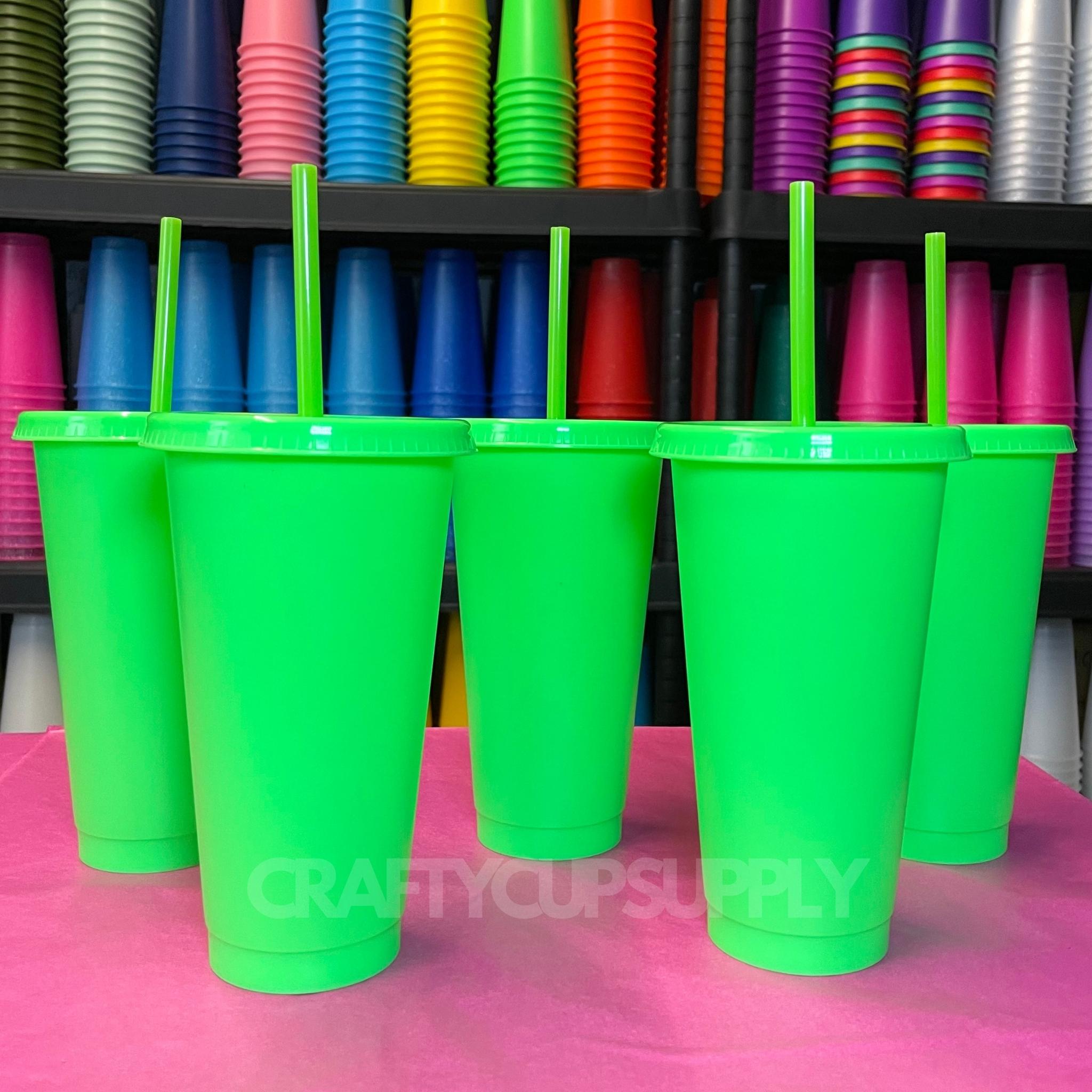 Lime Green Plastic Cups - 473ml – London Balloon Shop