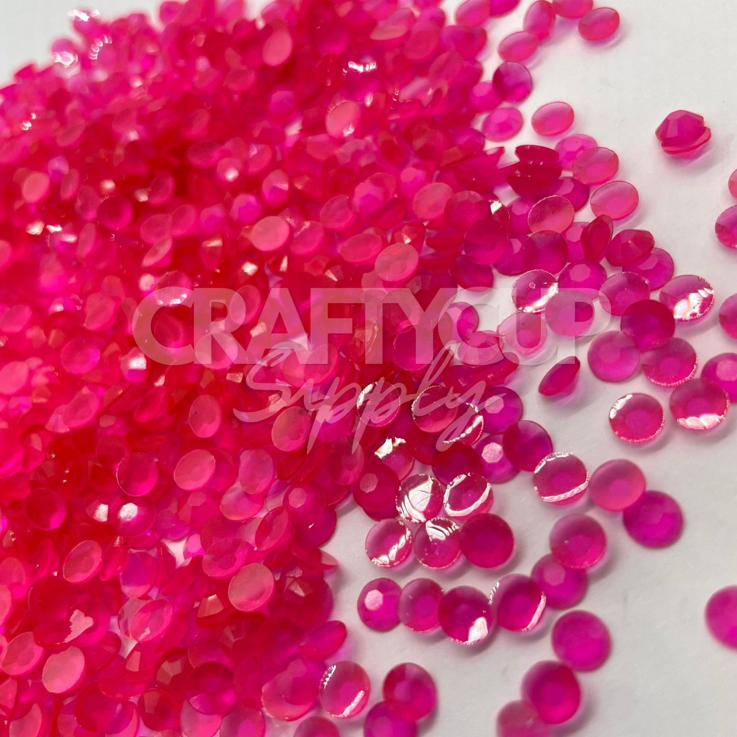 Glow In The Dark Pink Rhinestones - 3mm | 4mm | 5mm (28g)