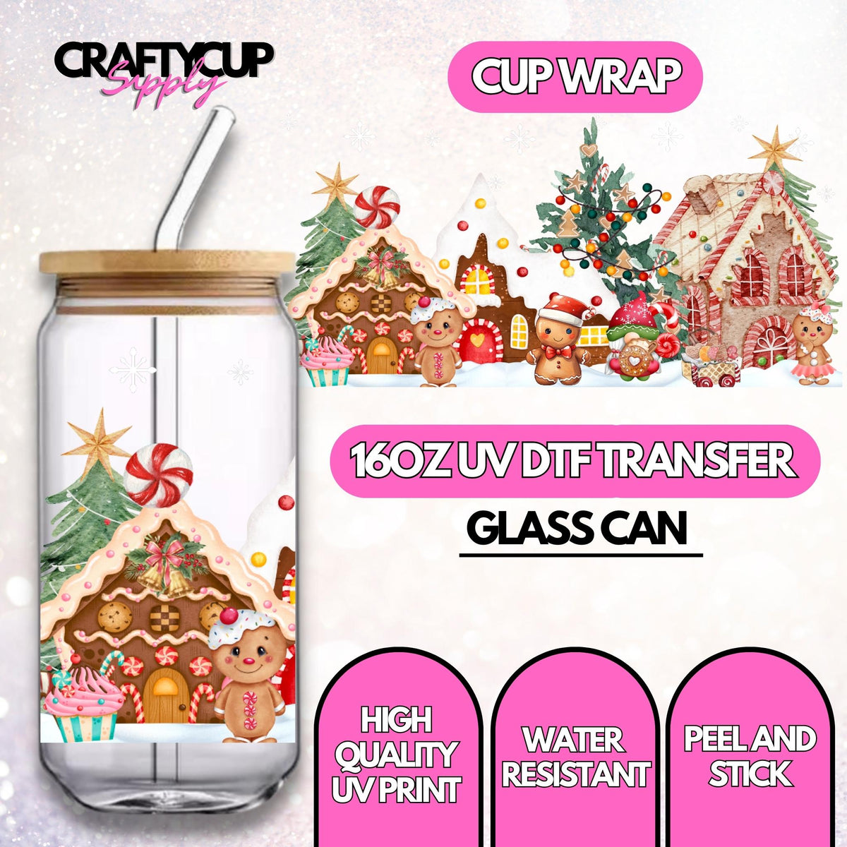 Gingerbread House | UV DTF Wrap