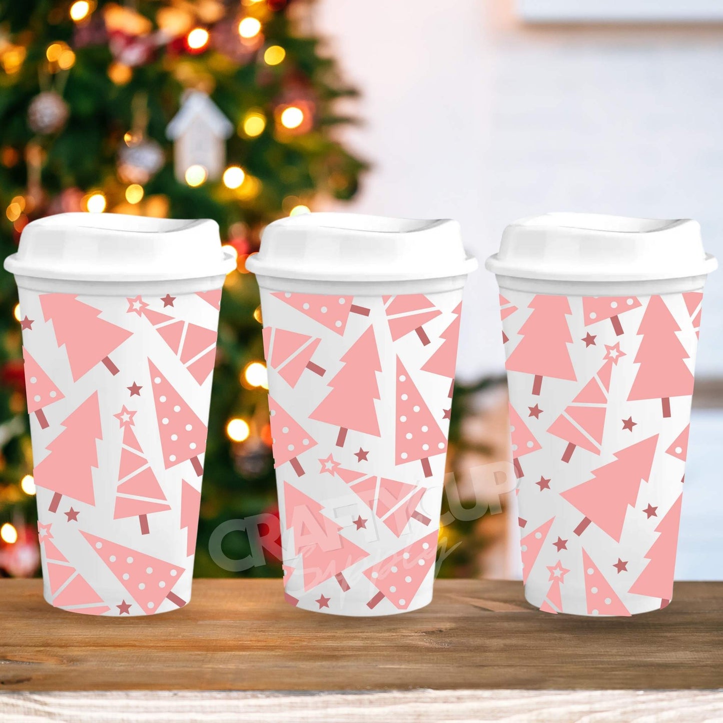 Pink Christmas Tree | UV DTF Wrap