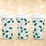 Candy Cane Holly | Hot Cup UV DTF Wrap