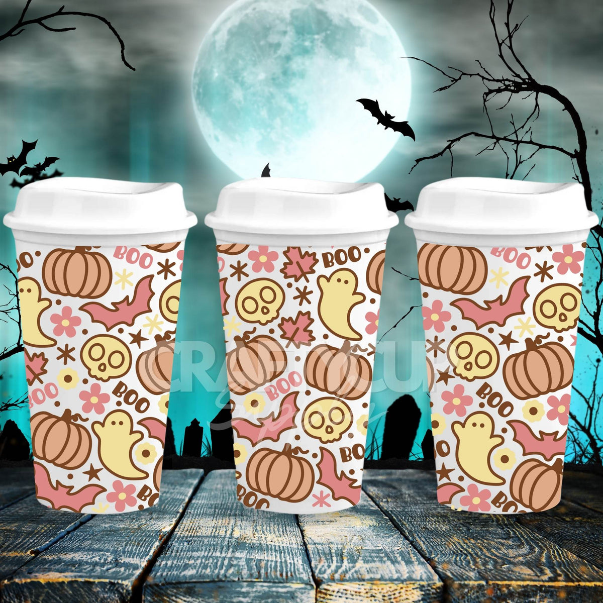 Pumpkin Boo! | Hot Cup UV DTF Wrap