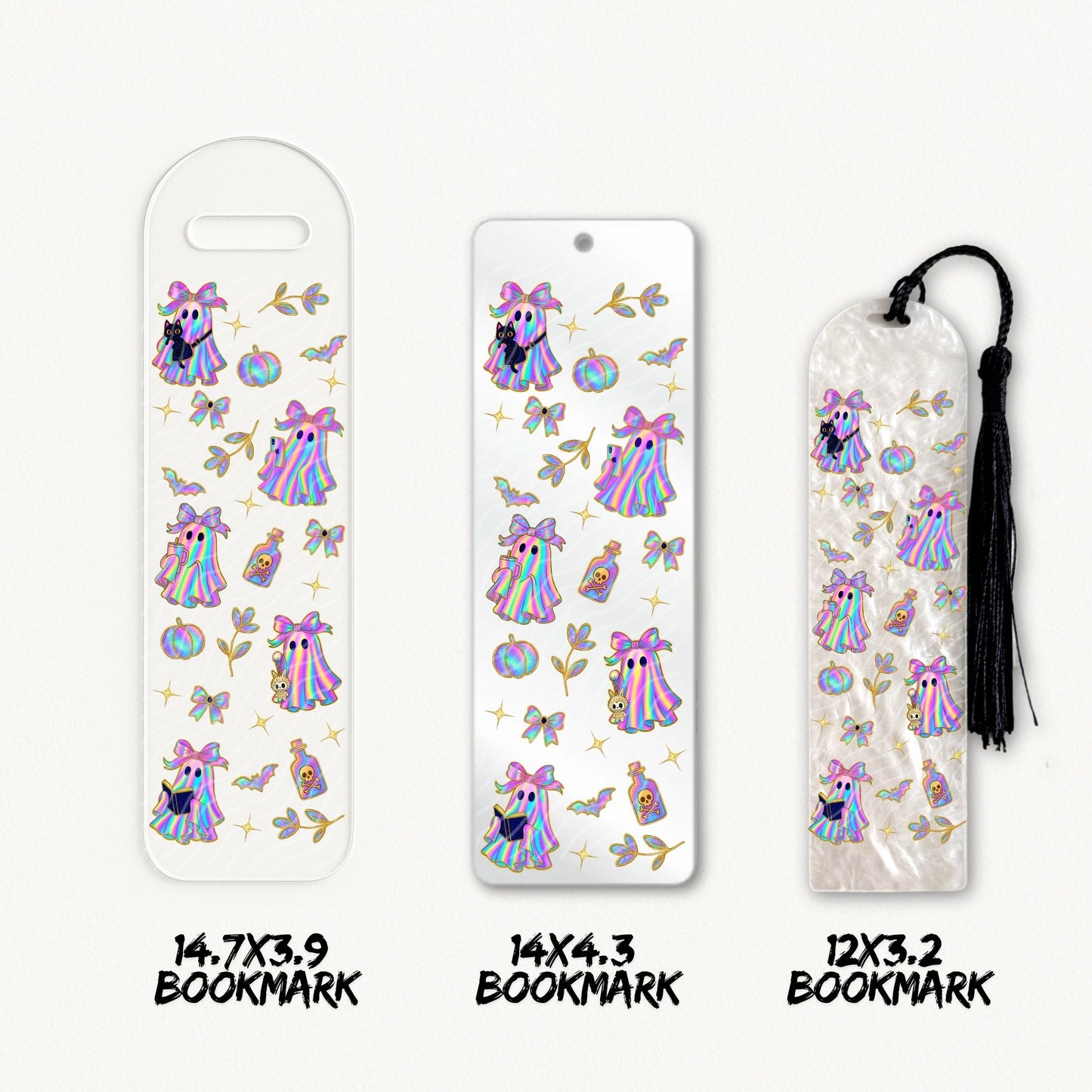 Iridescent Ghosts | Bookmark UV DTF