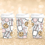 Cookies, Milk & Candy Canes | Hot Cup UV DTF Wrap