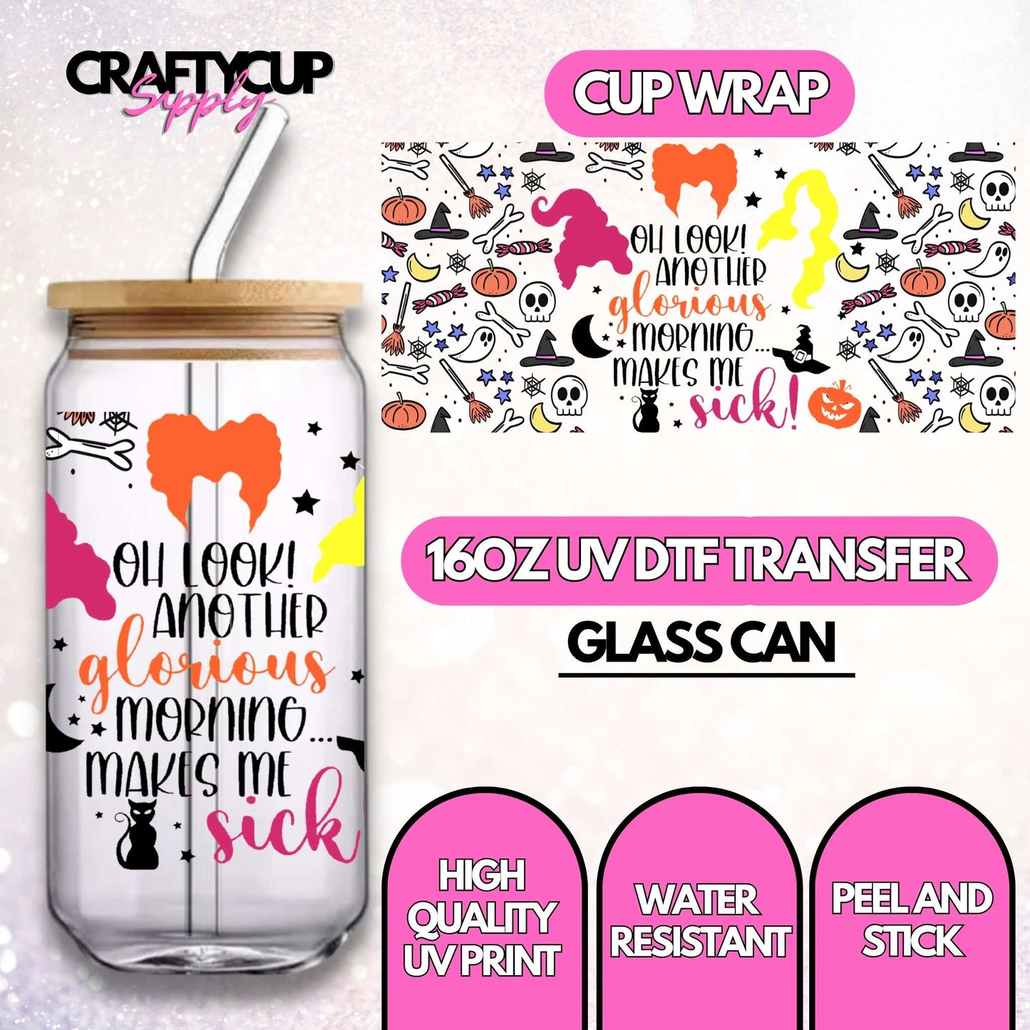 Glass cup wraps (vinyl)