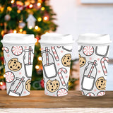 Cookies, Milk & Candy Canes | Hot Cup UV DTF Wrap