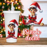 elf on shelf uv dtf details for christmas eve box