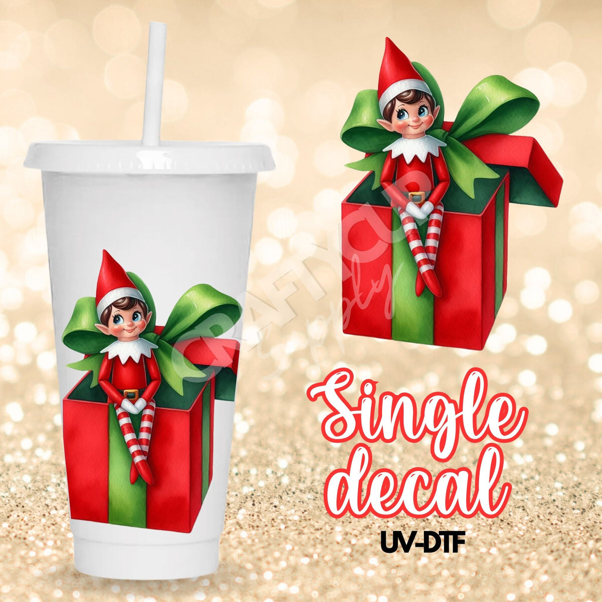 Elf on the shelf uv dtf prints