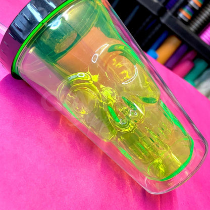 Double Wall LED Light Up Skull Tumbler 16oz (470ml) - Orange