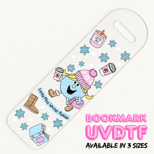 Little Miss Winter Reader | Bookmark UV DTF