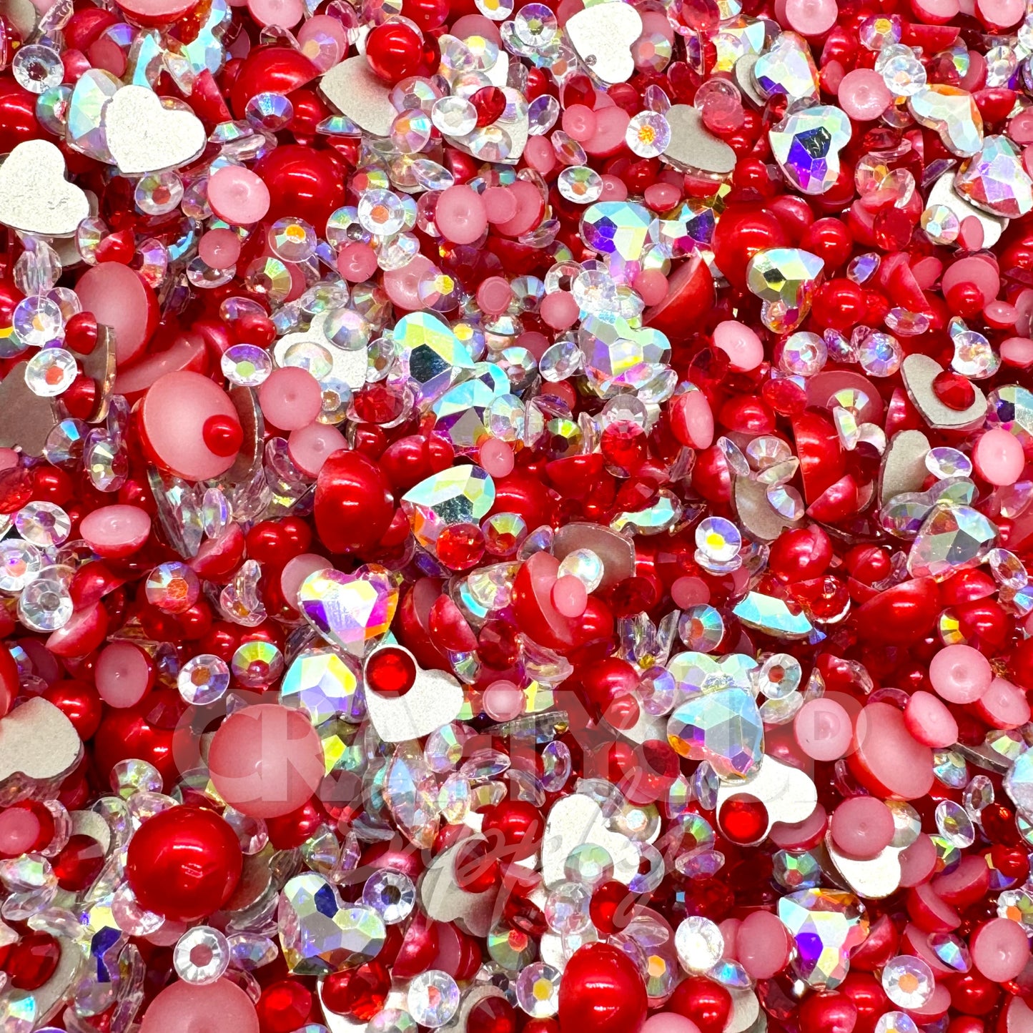 red valentines rhinestone mixes uk bulk scatter mixes