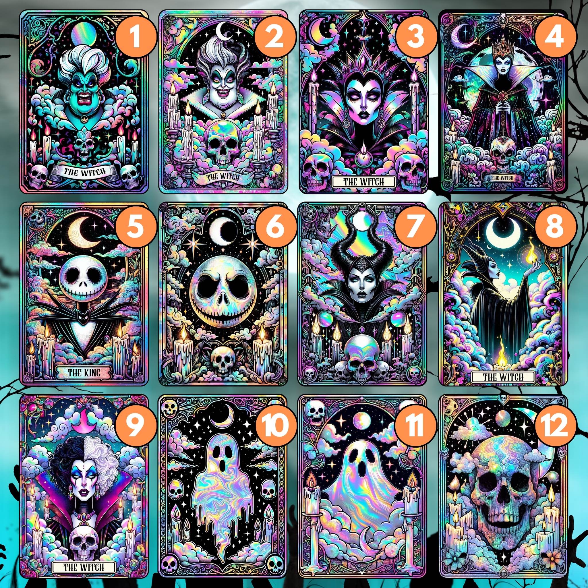 Halloween Tarot - Section 3  | UV DTF Decal