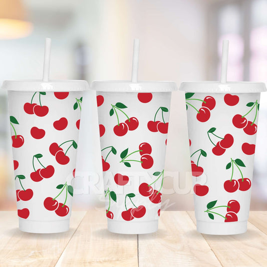 cherry 24oz cold cup wrap