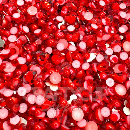 red rhinestone scatter mixes