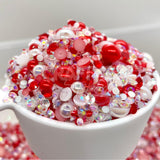 Candy Cane - Pearl & Rhinestone Mix (28g)