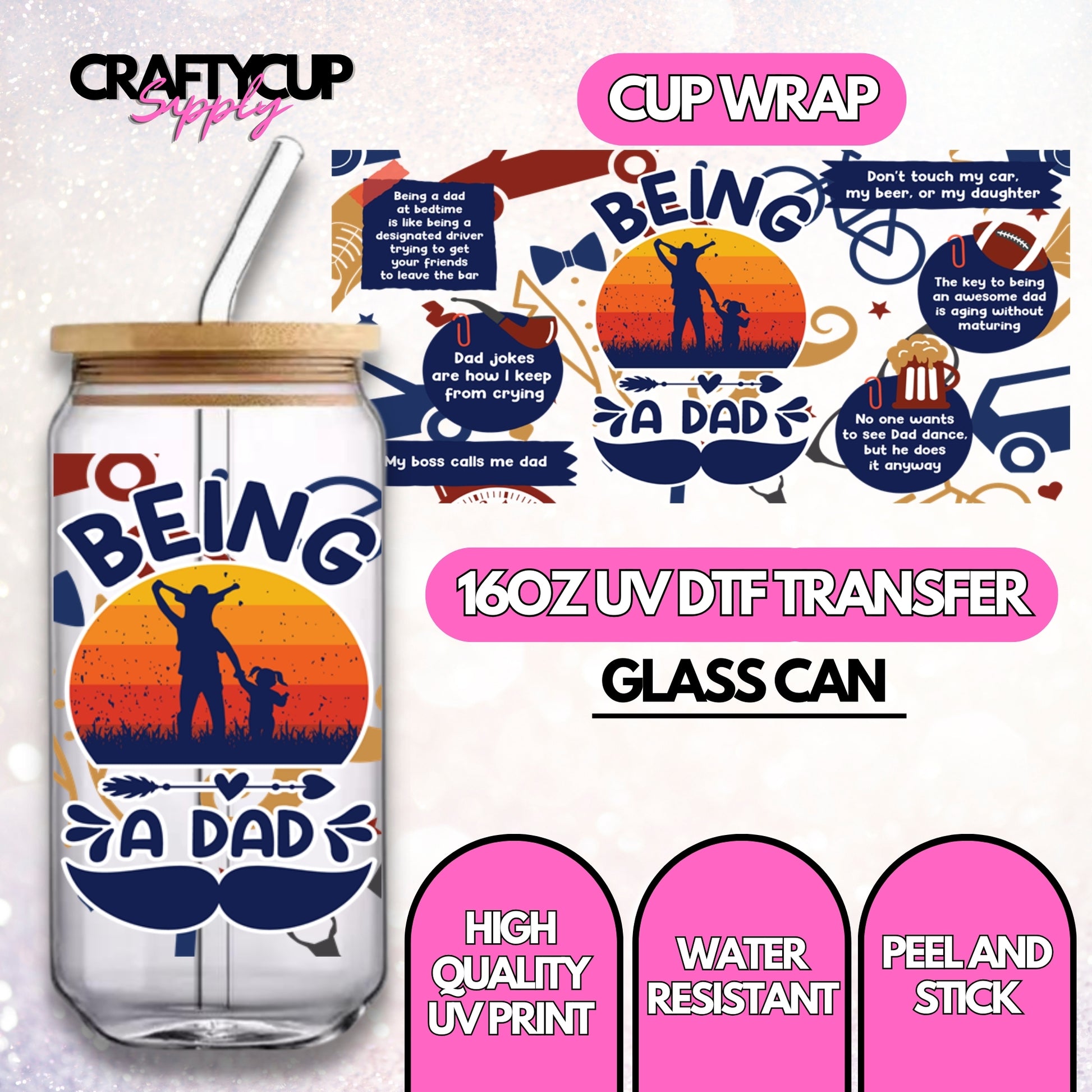 fathers day DTF print design