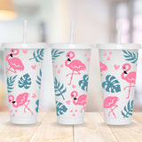 Starbucks cold cup uvdtf wrap flamingo