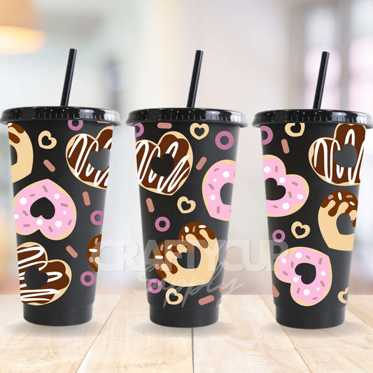 donut cold cup uvdtf sparkle craft vinyl