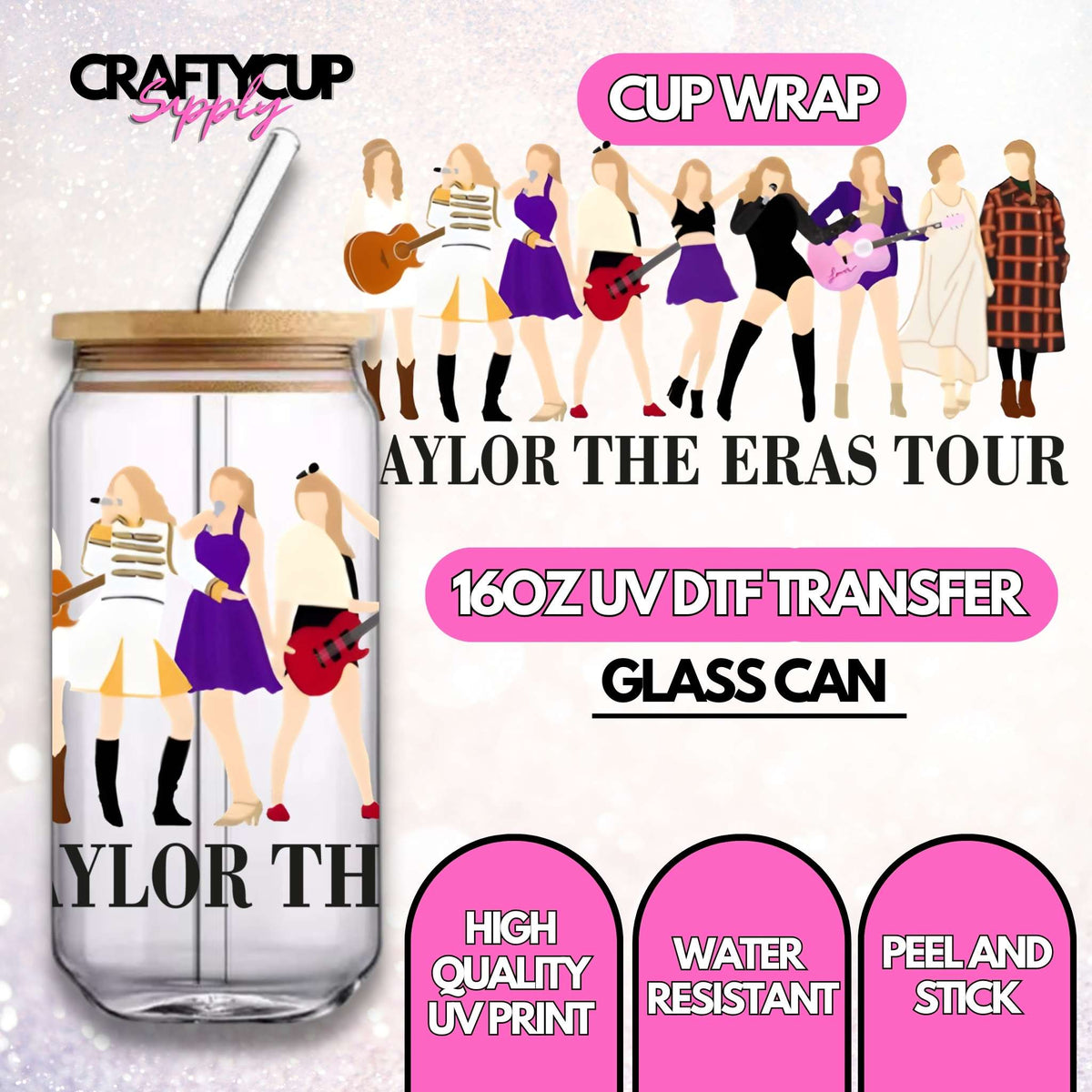 Eras Tour Lineup | UV DTF Wrap