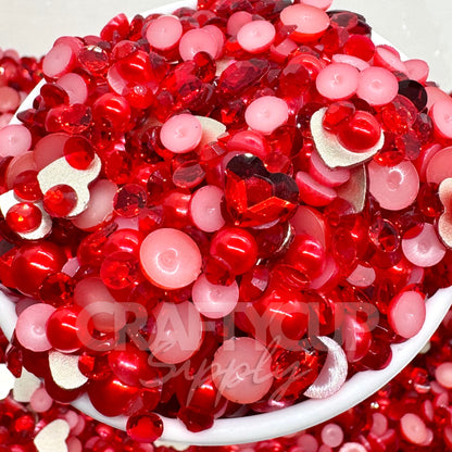 Roses Are Red - Pearl & Rhinestone Mix (28g)