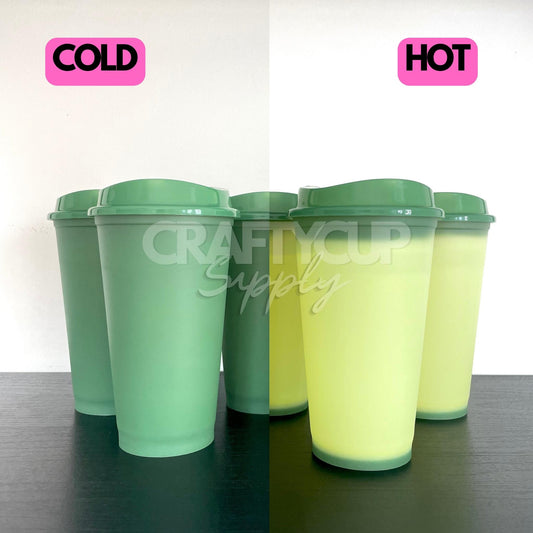 Green to Yellow Colour Change 16oz (470ml) Hot Cup