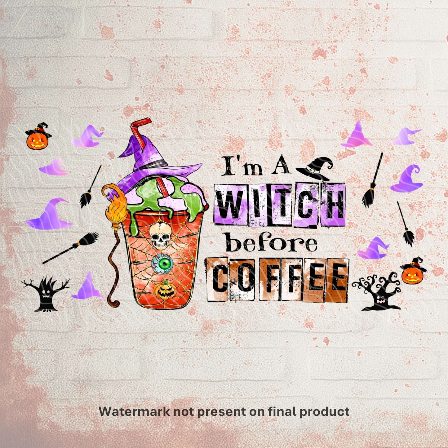 Witch Before Coffee | Can UV DTF Wrap