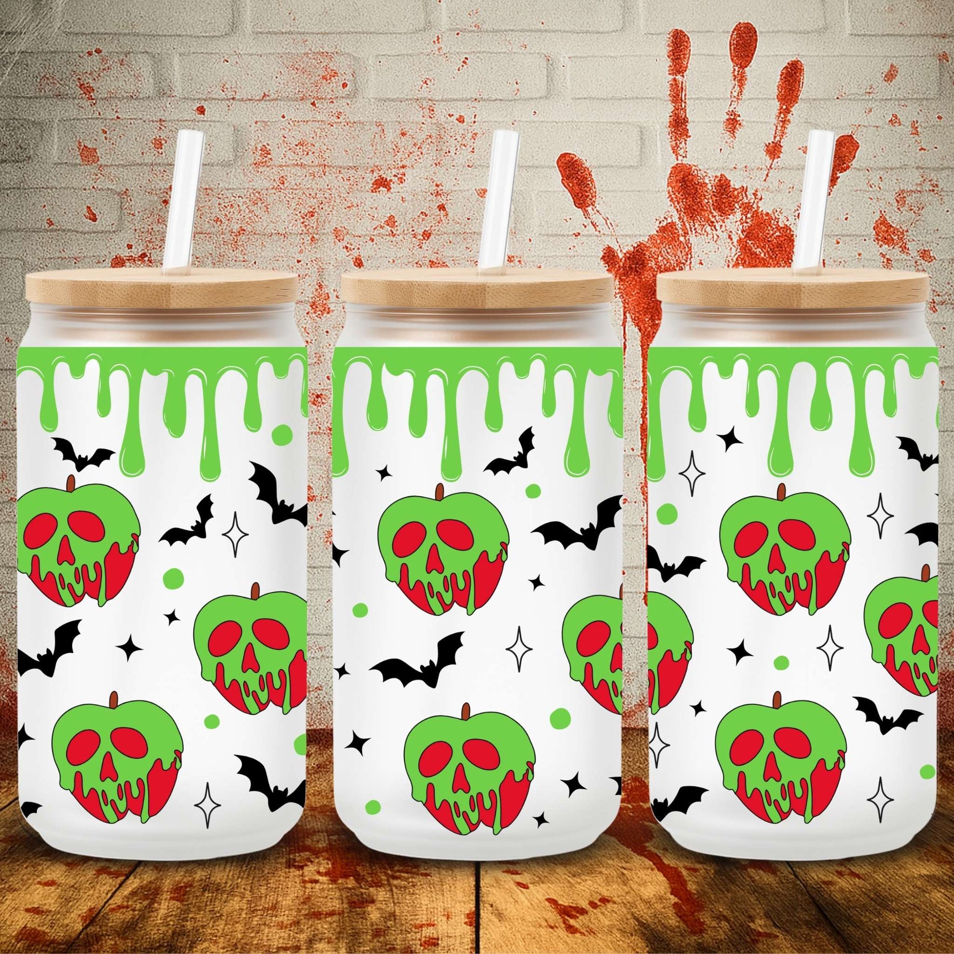 UV DTF Halloween wrap for Libbey 16oz glass cans – spooky tumbler transfer for UK crafters and wholesale suppliers