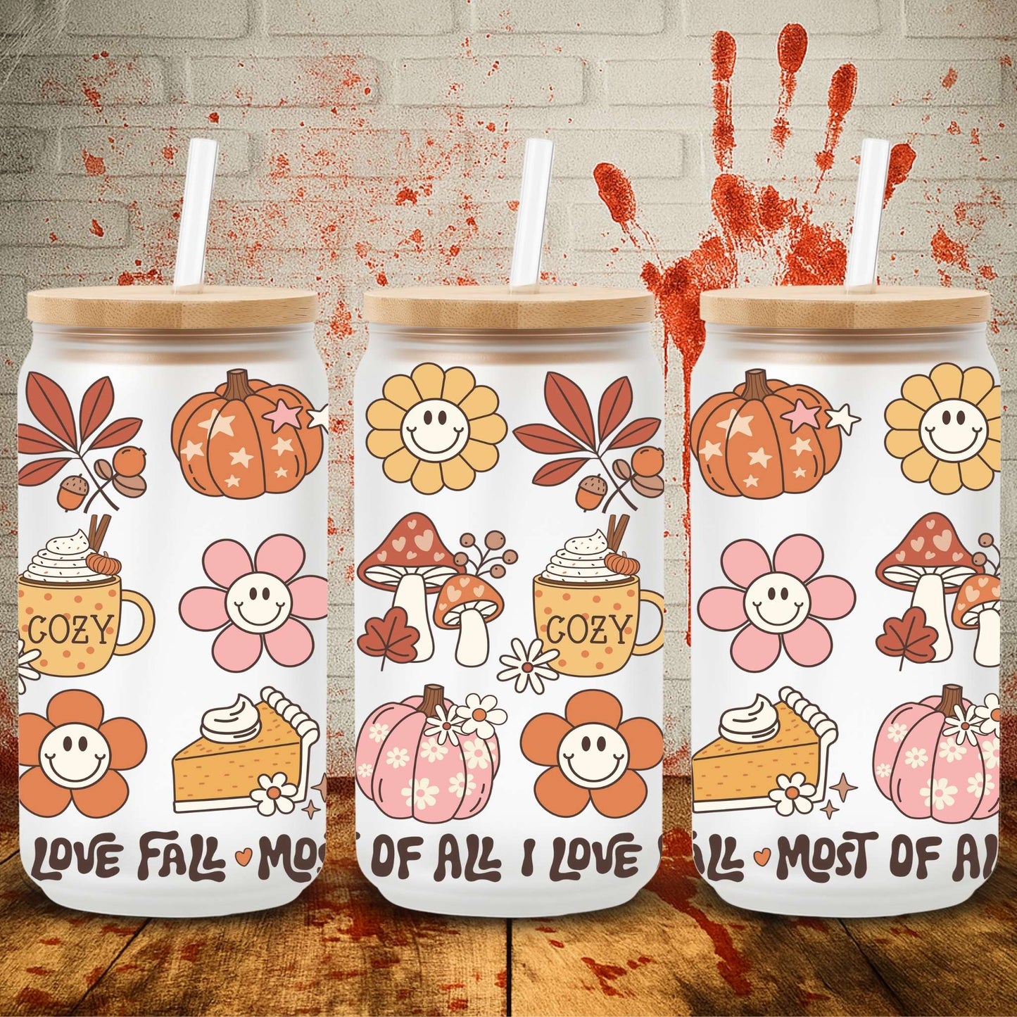 I Love Fall | Can UV DTF Wrap