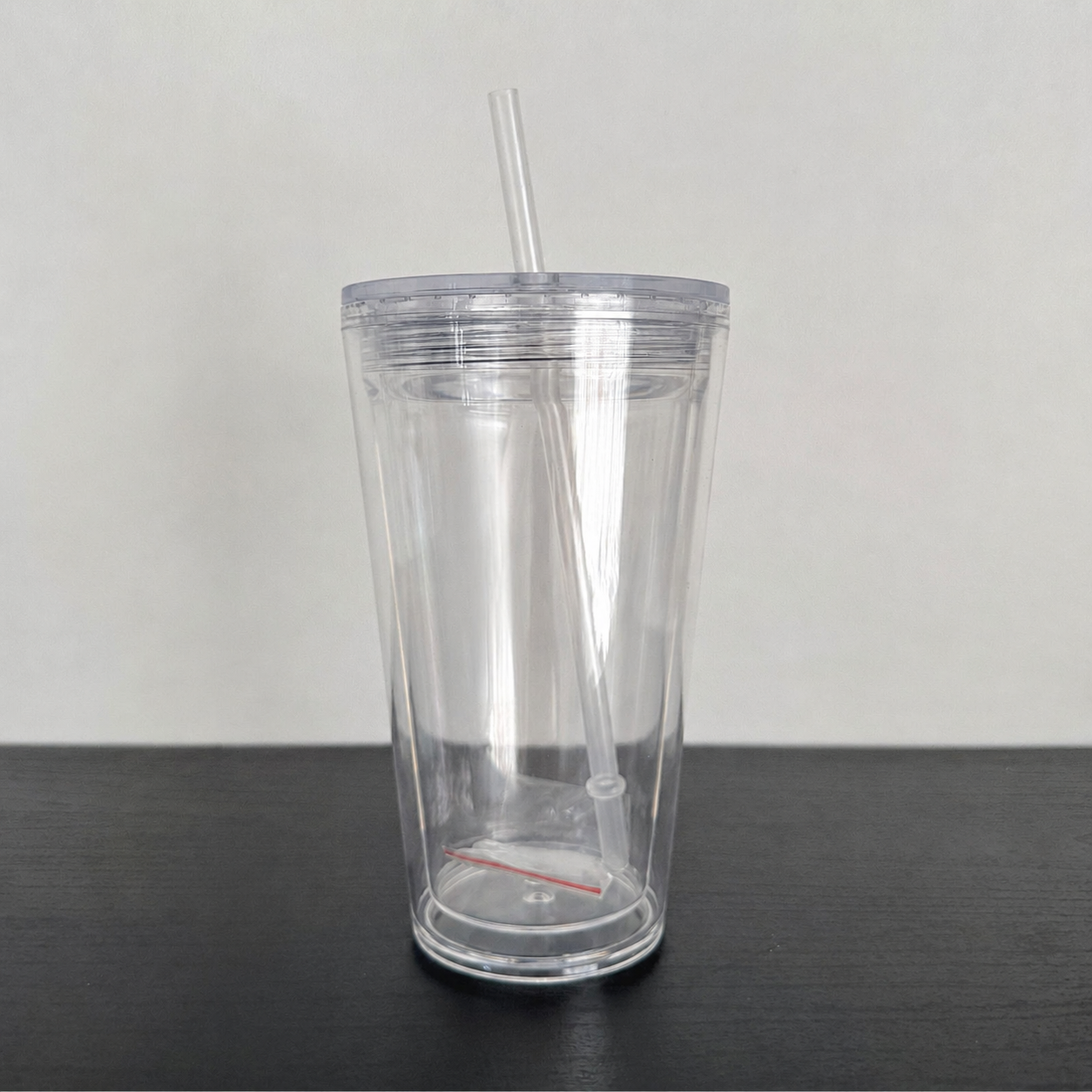 16oz Acrylic Double Wall Snowglobe, Pre-drilled with Stopper