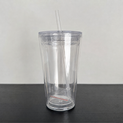 16oz Acrylic Double Wall Snowglobe, Pre-drilled with Stopper
