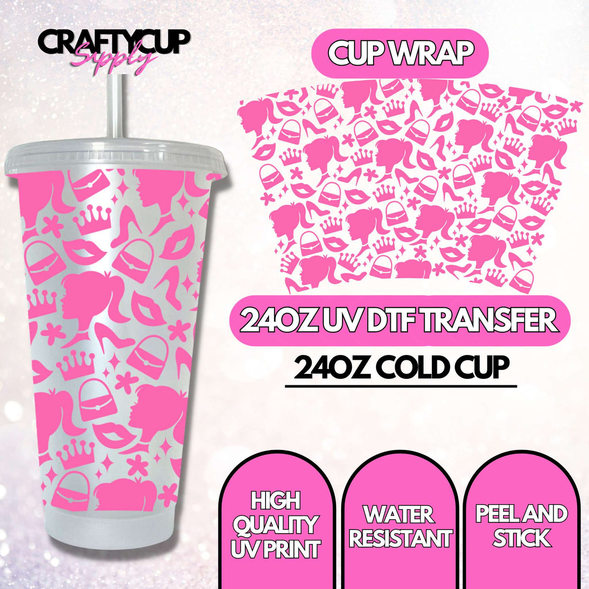 Pink Doll | UV DTF Wrap