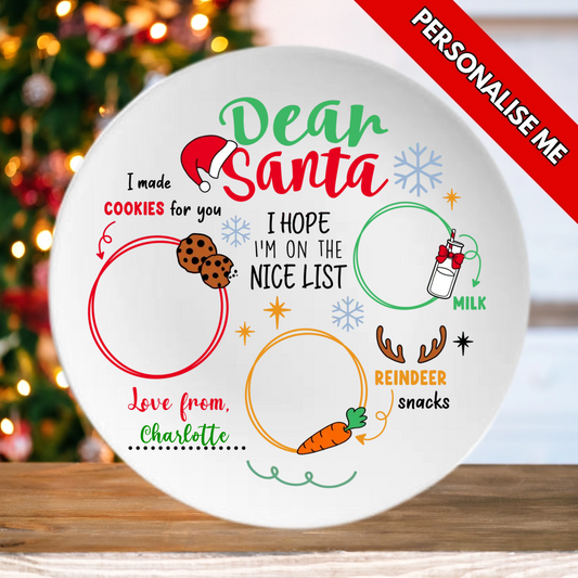 Christmas Eve Plate | Personalised UV DTF