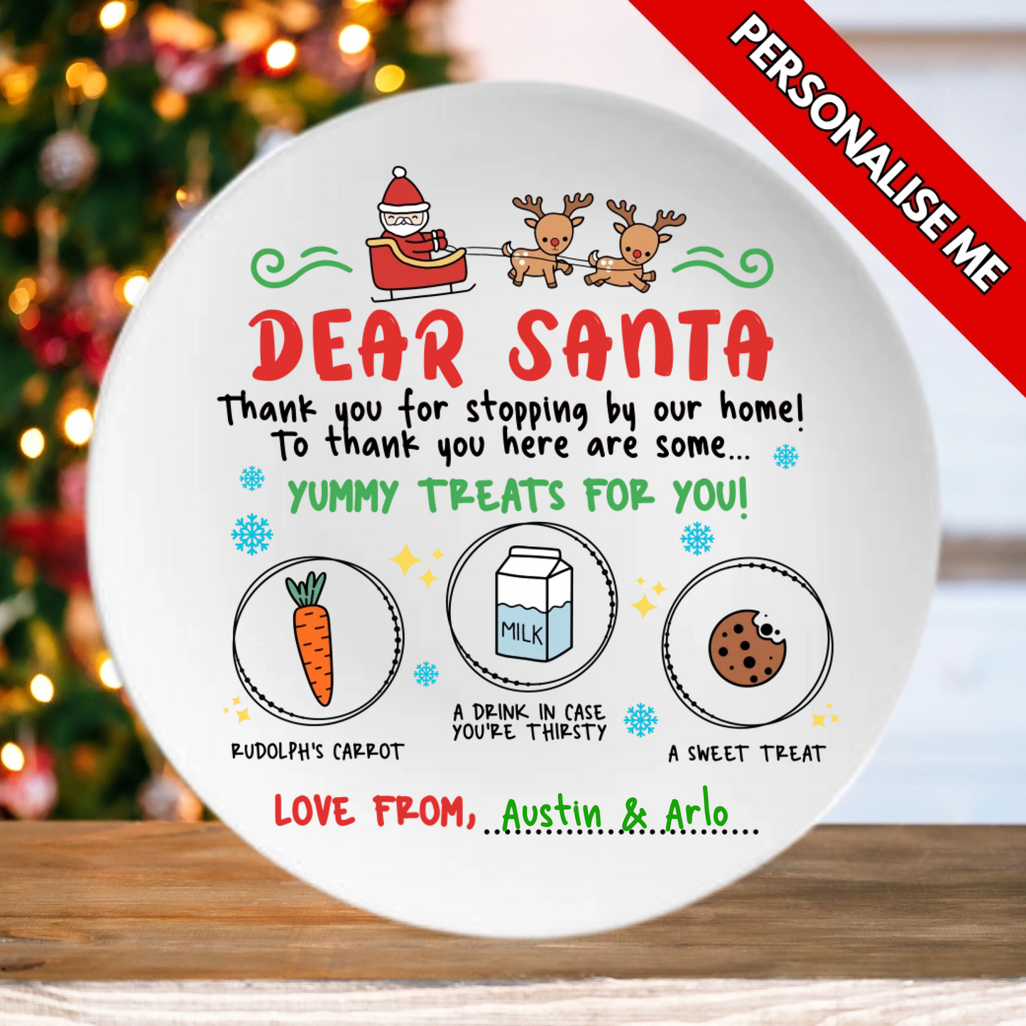Christmas Eve Plate 2 | Personalised UV DTF