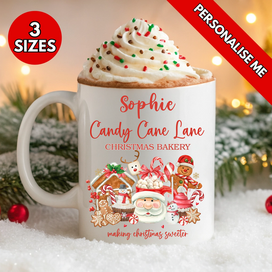 Candy Cane Lane | Personalised UV DTF