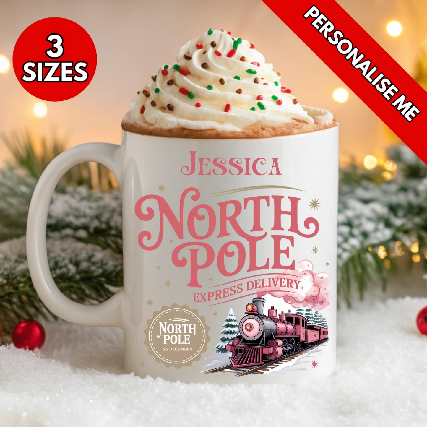 North Pole Express | Personalised UV DTF