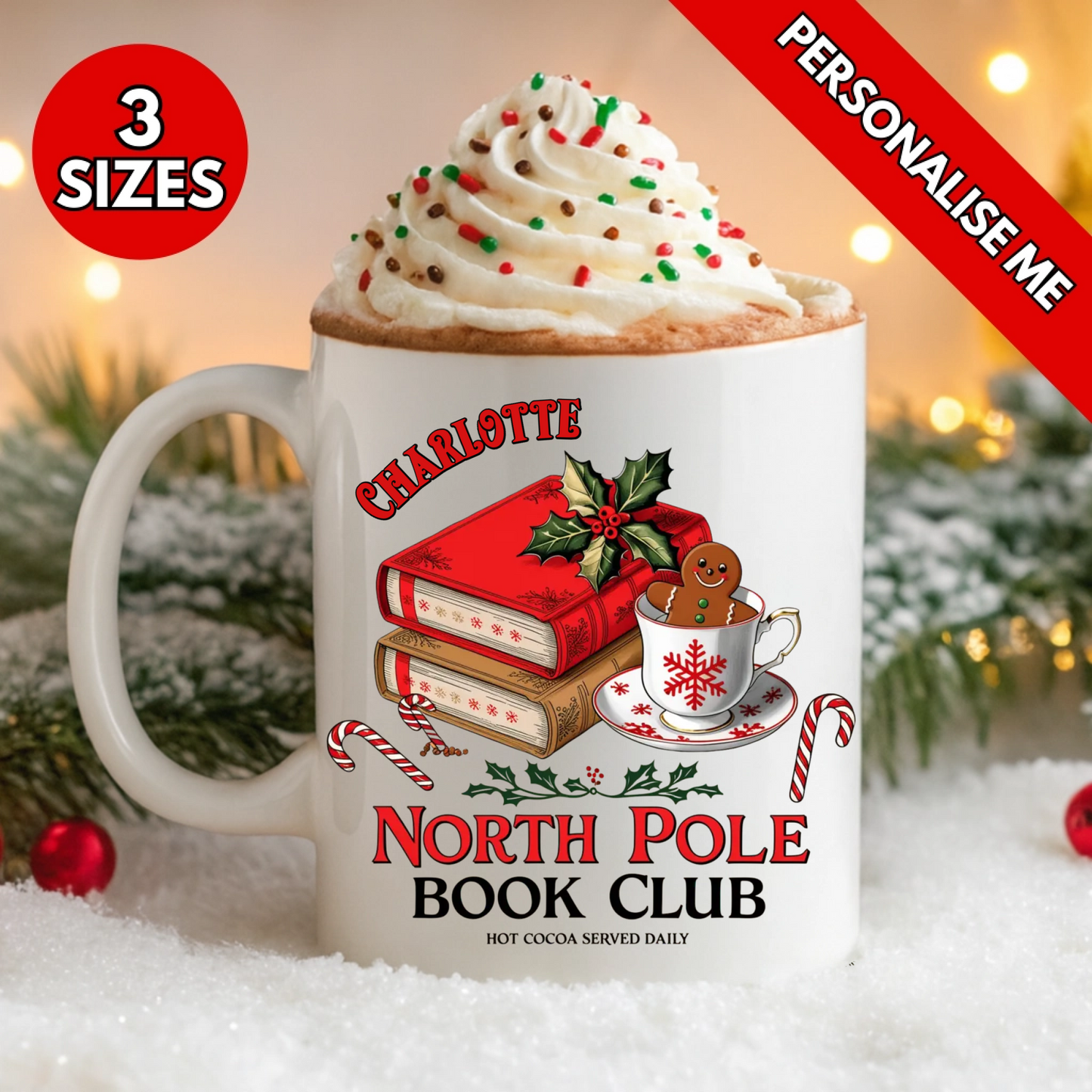 North Pole Book Club | Personalised UV DTF