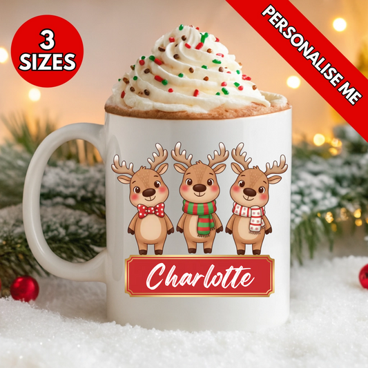 Rudolph Trio Name Plate | Personalised UV DTF