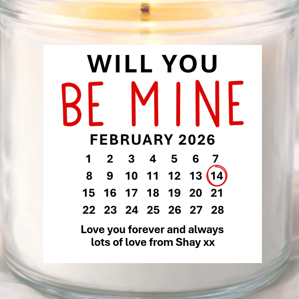 Be Mine - Candle Label