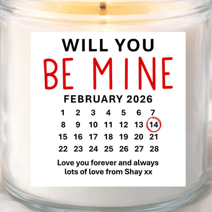 Be Mine - Candle Label