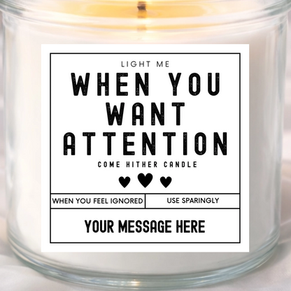 funny replacement candle labels which can be customised with your own message and name, great way to create a cheap crafted gift and funny too