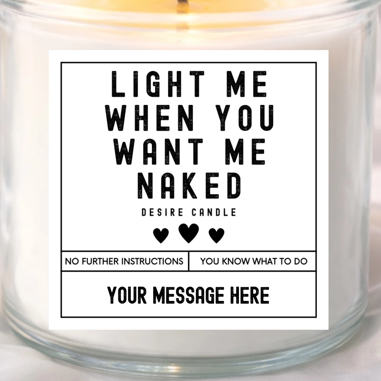 replacement glass jar candle labels funny gifts for her, valentines day or romantic gifts with that quirky funny tone