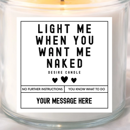 replacement glass jar candle labels funny gifts for her, valentines day or romantic gifts with that quirky funny tone