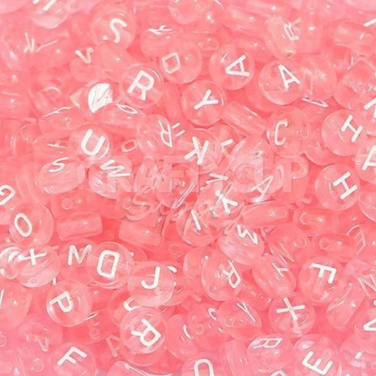 pink bracelet letter beads