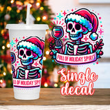 Full Of Holiday Spirit | UV DTF Decal