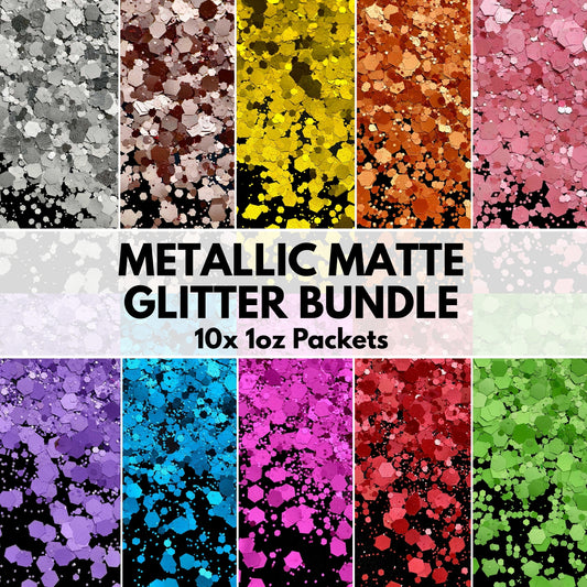Metallic Matte Glitter Bundle (10x 1oz)