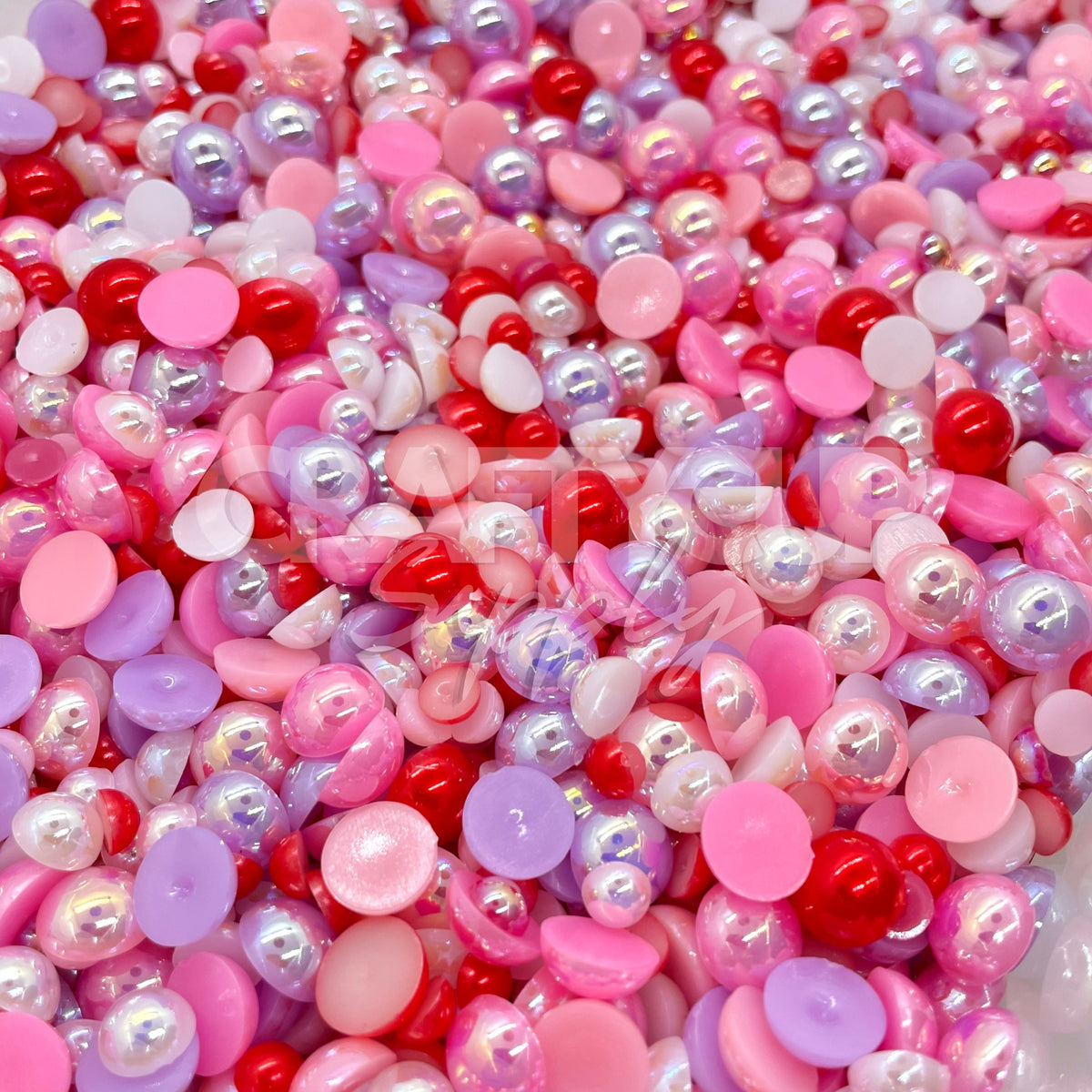 Love Hearts - Pearl & Rhinestone Mix (28g)