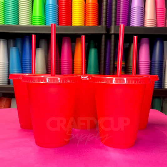 small children's red cold cups blanks